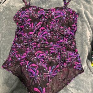 Torrid Black and Pink Patterned Dress